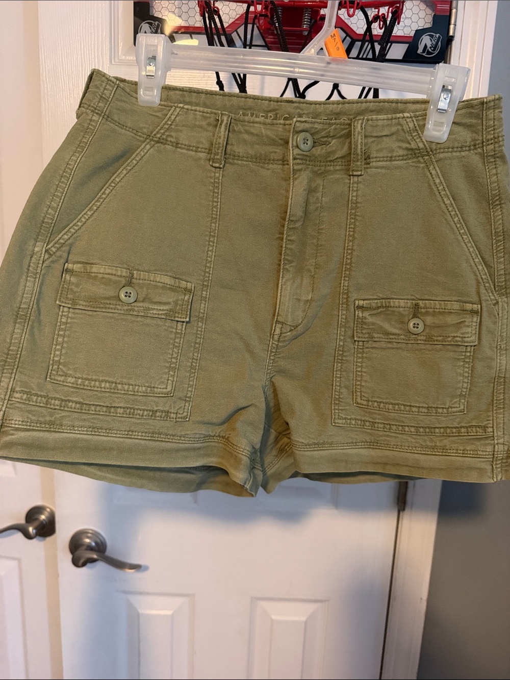 Casual Olive Green Utility Women’s Shorts